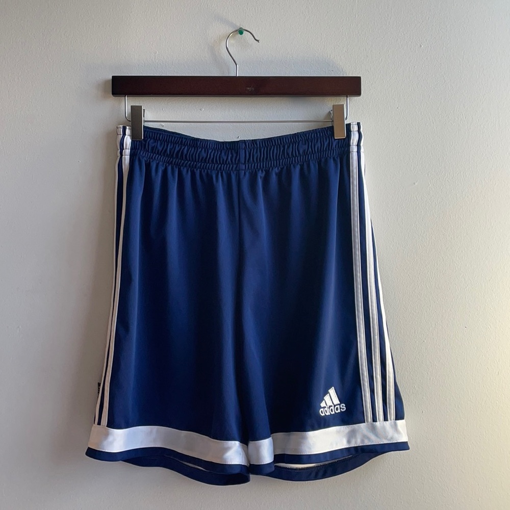 Navy Blue Adidas Shorts Size Medium .